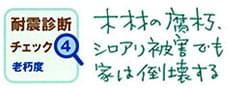 木材の腐朽、シロアリ被害でも家は倒壊する